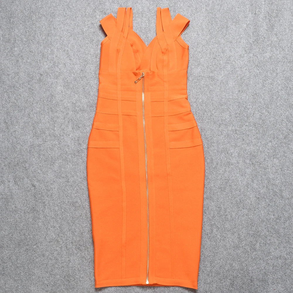 Sexy Plunge V Green Bodycon Dress