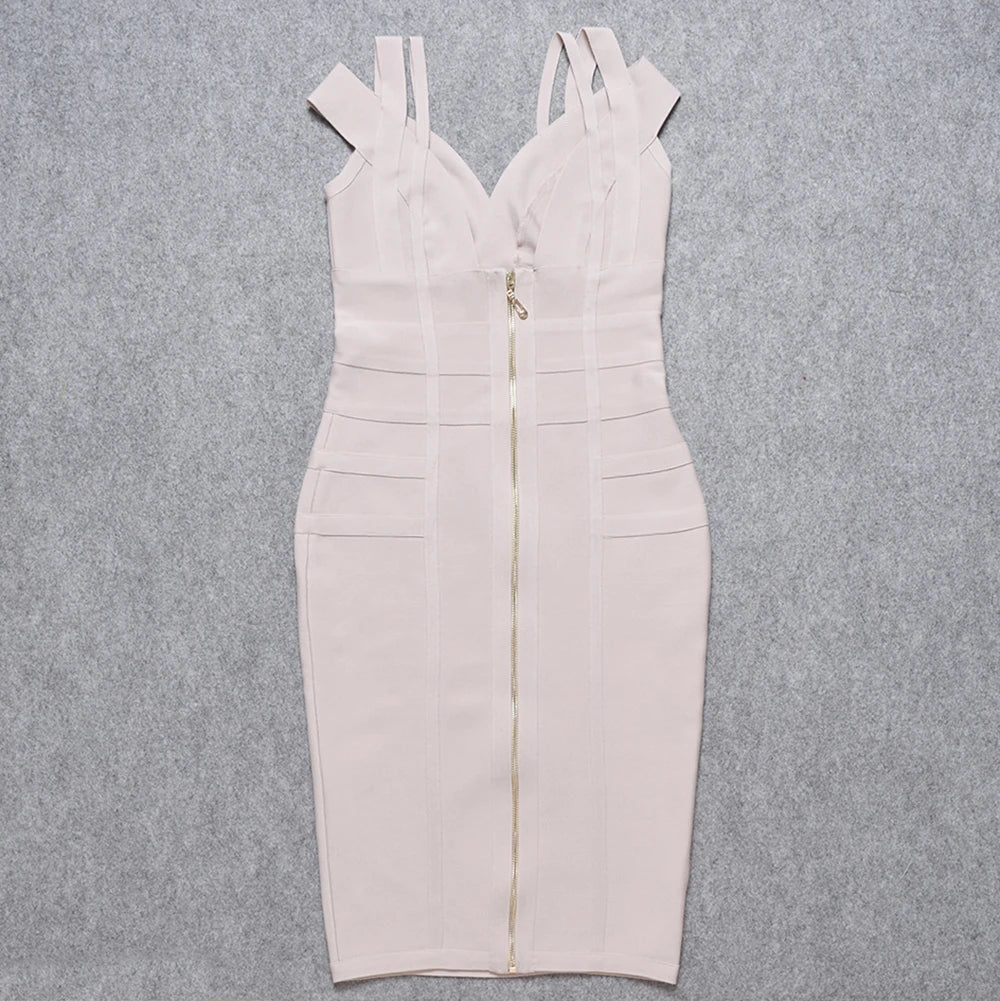 Sexy Plunge V Green Bodycon Dress VestiVogue