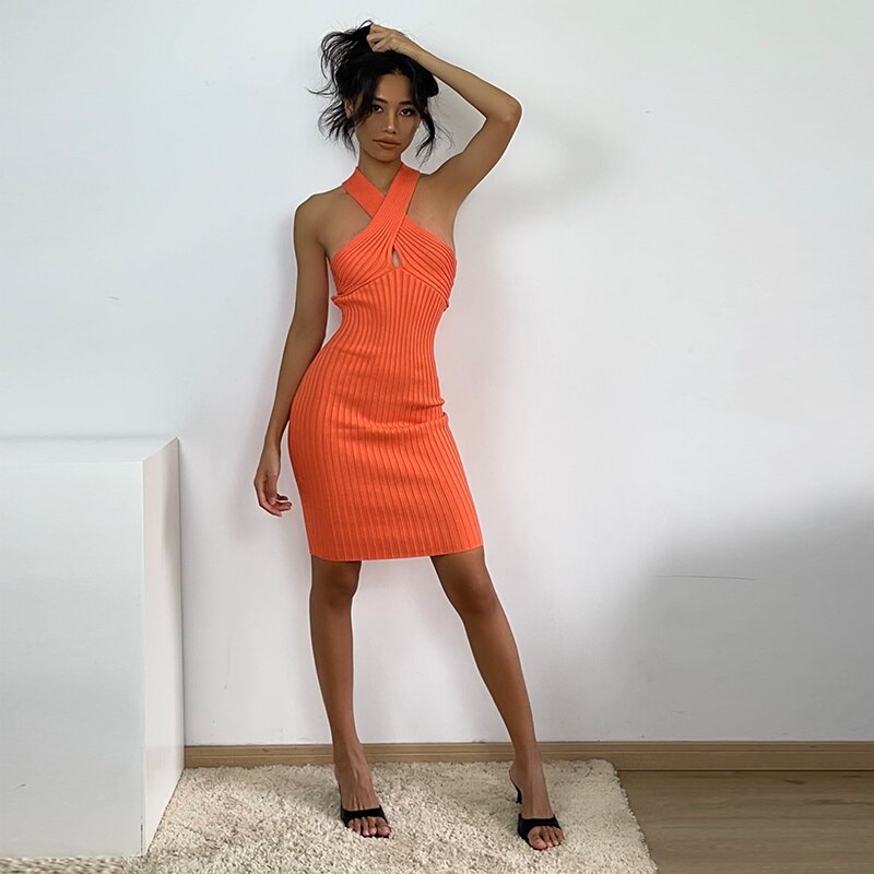 Knitted bodycon dress Chic Gym Wear