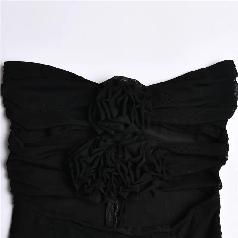 Hollow Out Flower Maxi Dress VestiVogue