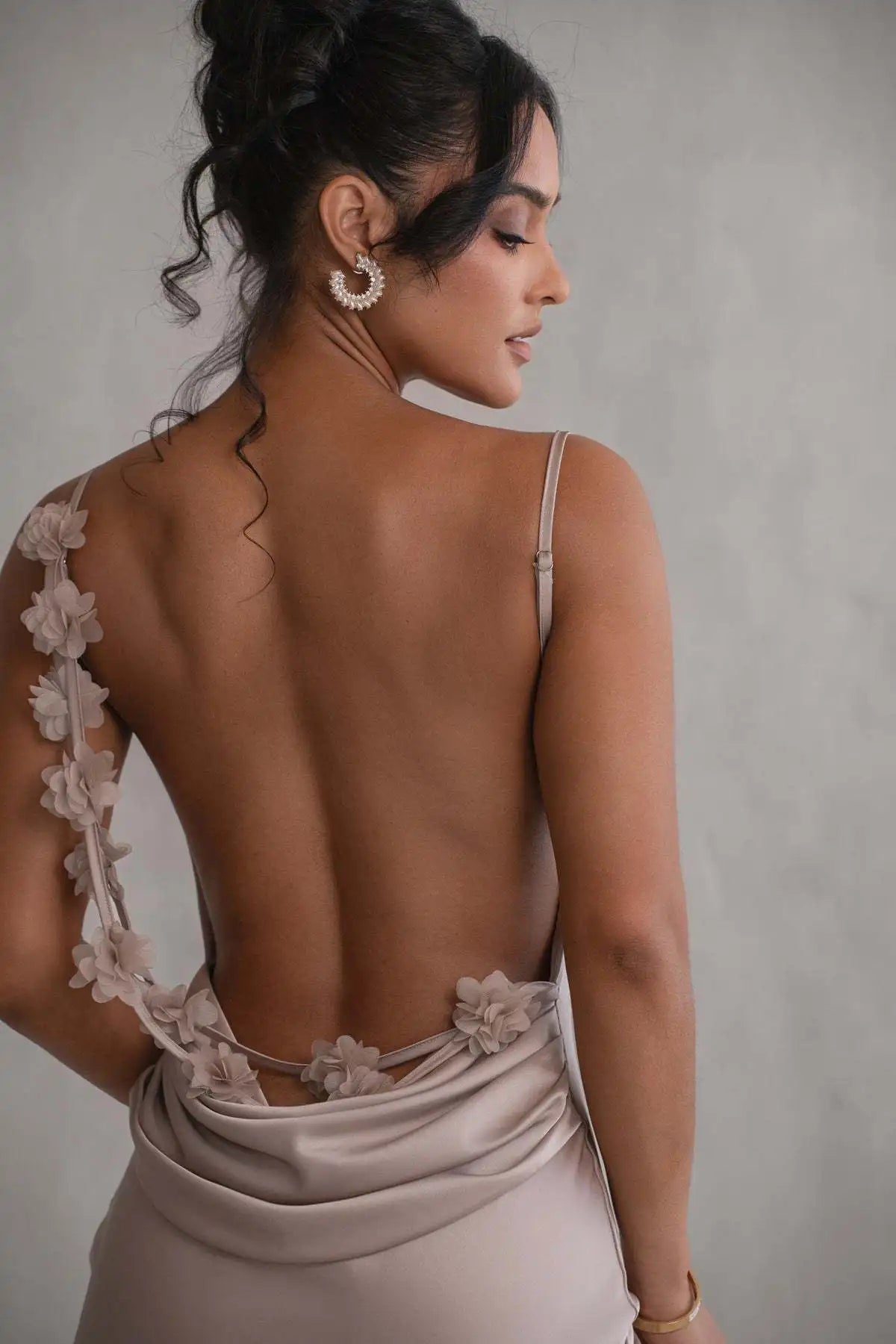 Bridesmaids Backless Flower Dress