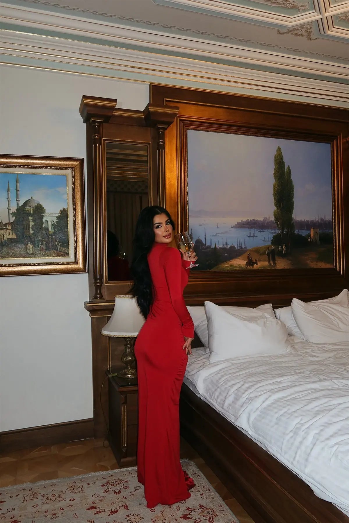 Elegant 3D Floral Bodycon Evening Dress