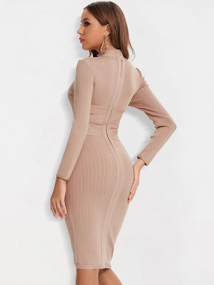 Turtleneck Bandage Dress VestiVogue