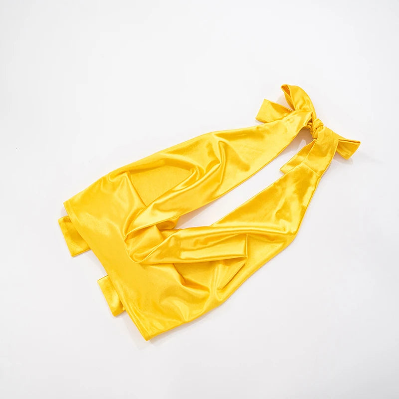 Glossy Backless Two-Piece Tank Top & Shorts Set VestiVogue