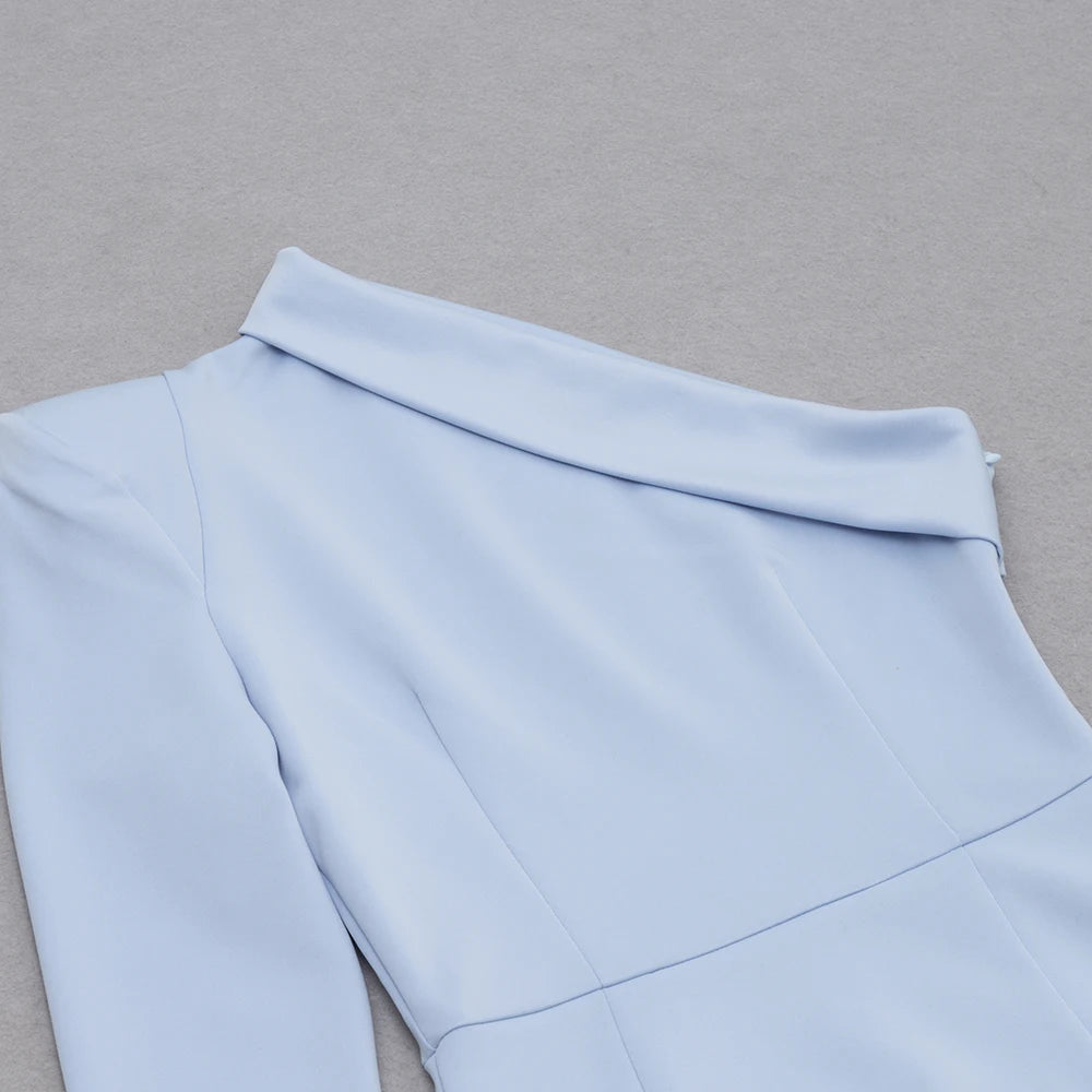 Chic One-Shoulder Bodycon Midi Dress
