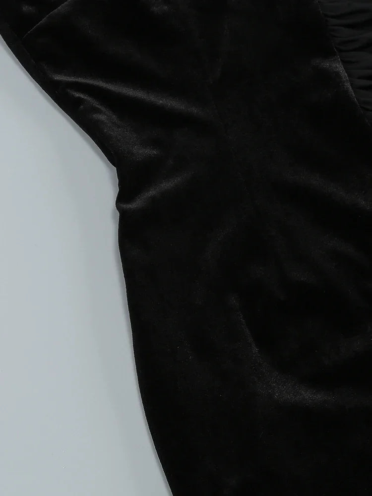 Sultry Backless Chain Halter Mini Dress VestiVogue