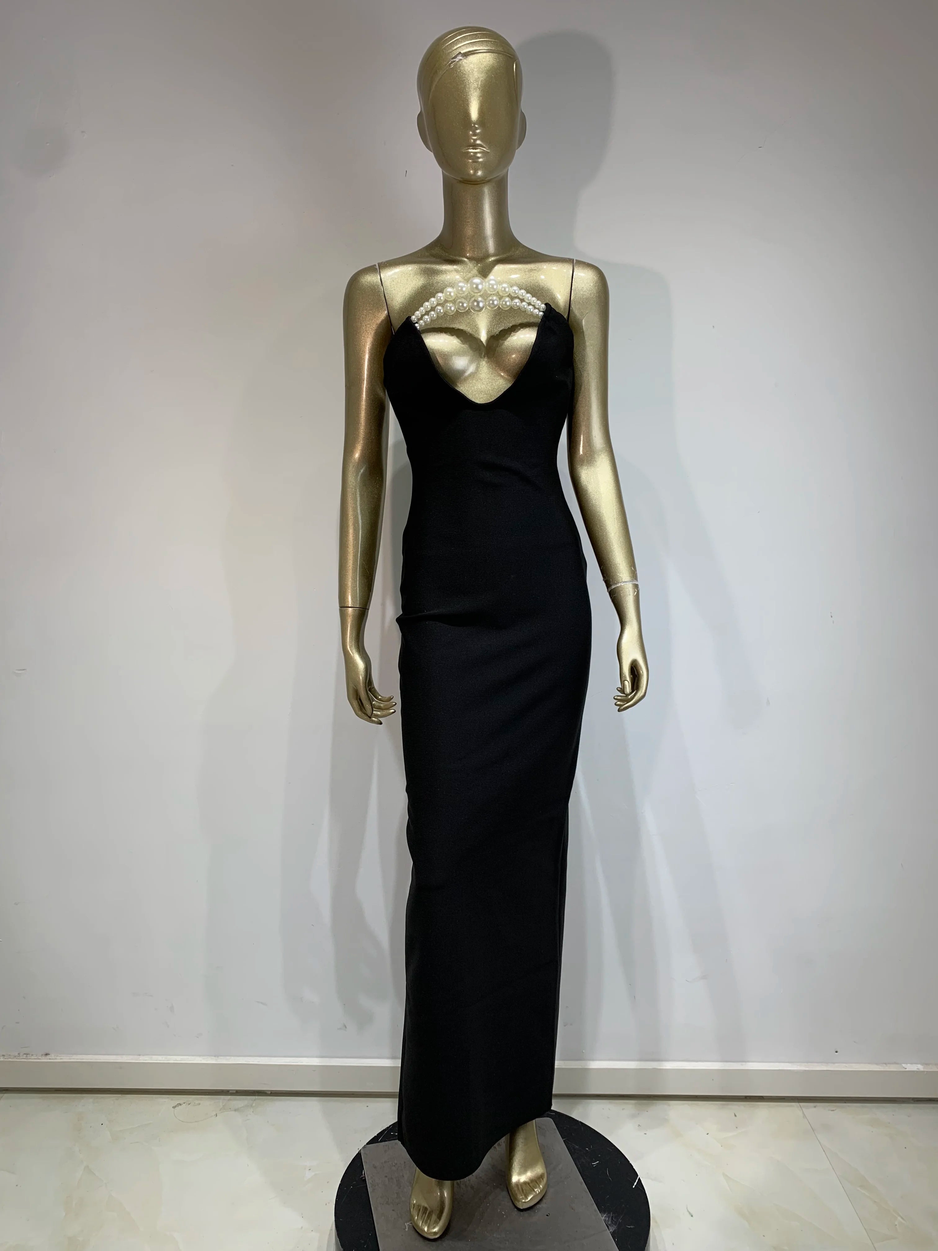 Strapless Pearl Bandage Bodycon Dress VestiVogue