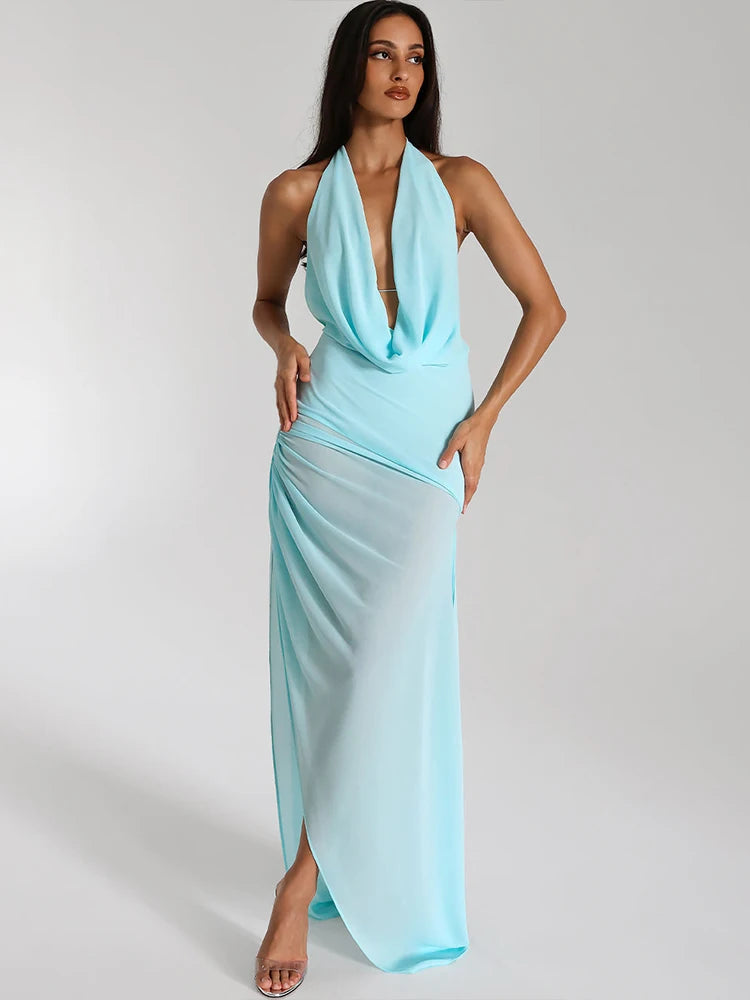 Side Split Backless Mini Dress VestiVogue