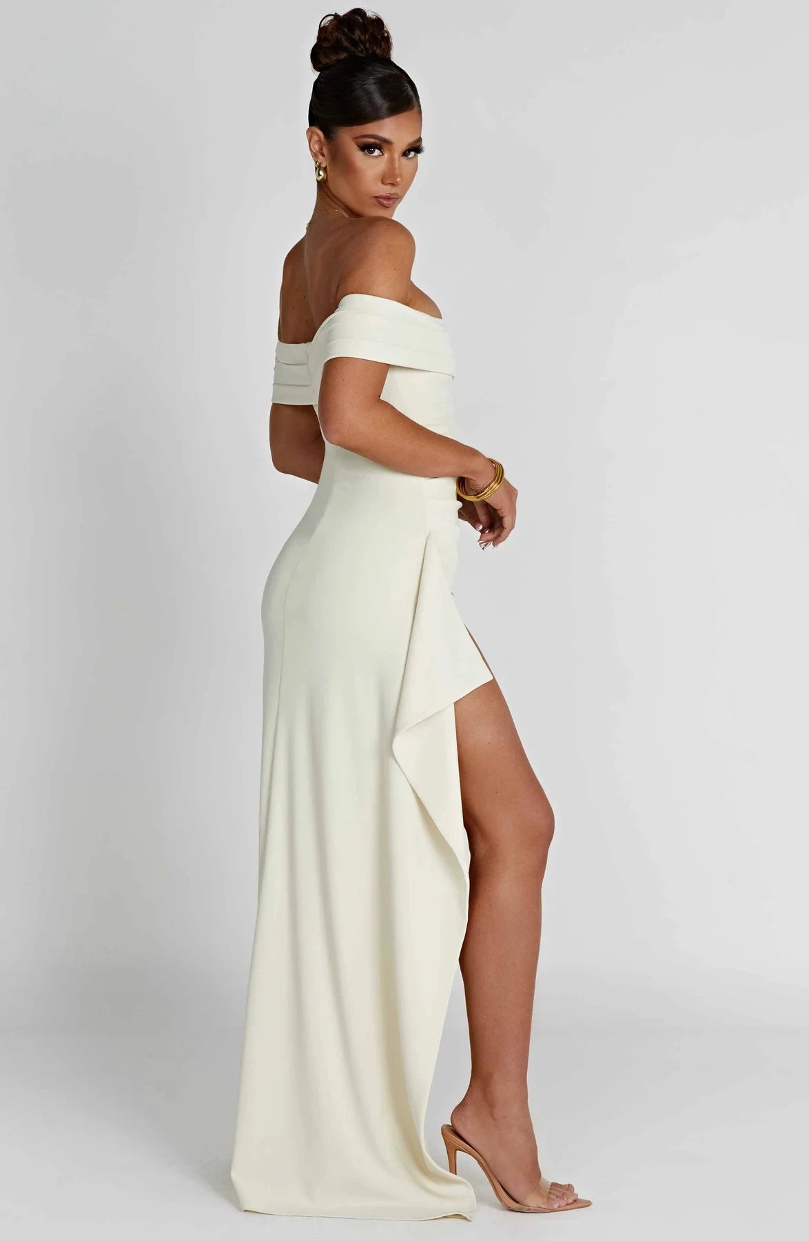 High Split One-Shoulder Dress