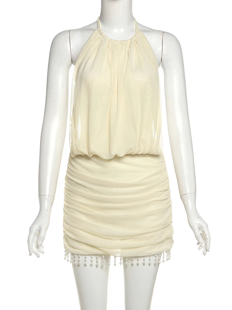 Halter Backless Mini Dress VestiVogue