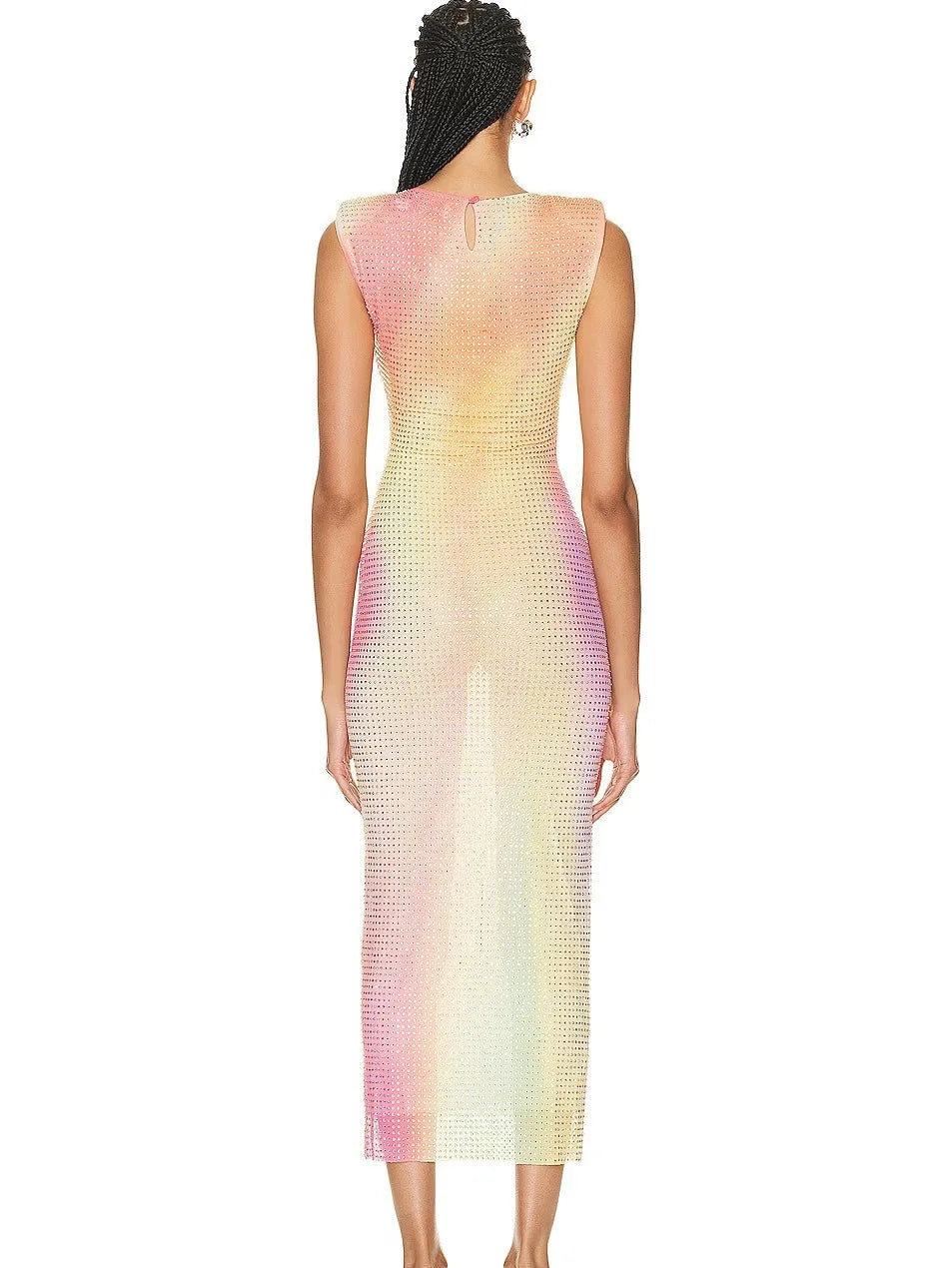 Sparkly Rhinestone Mesh Bodycon Dress VestiVogue