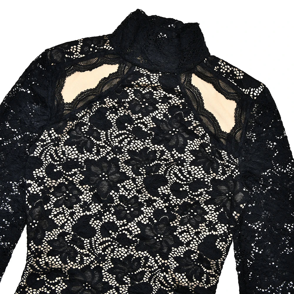 Lace Dream Long Sleeved Playsuit VestiVogue