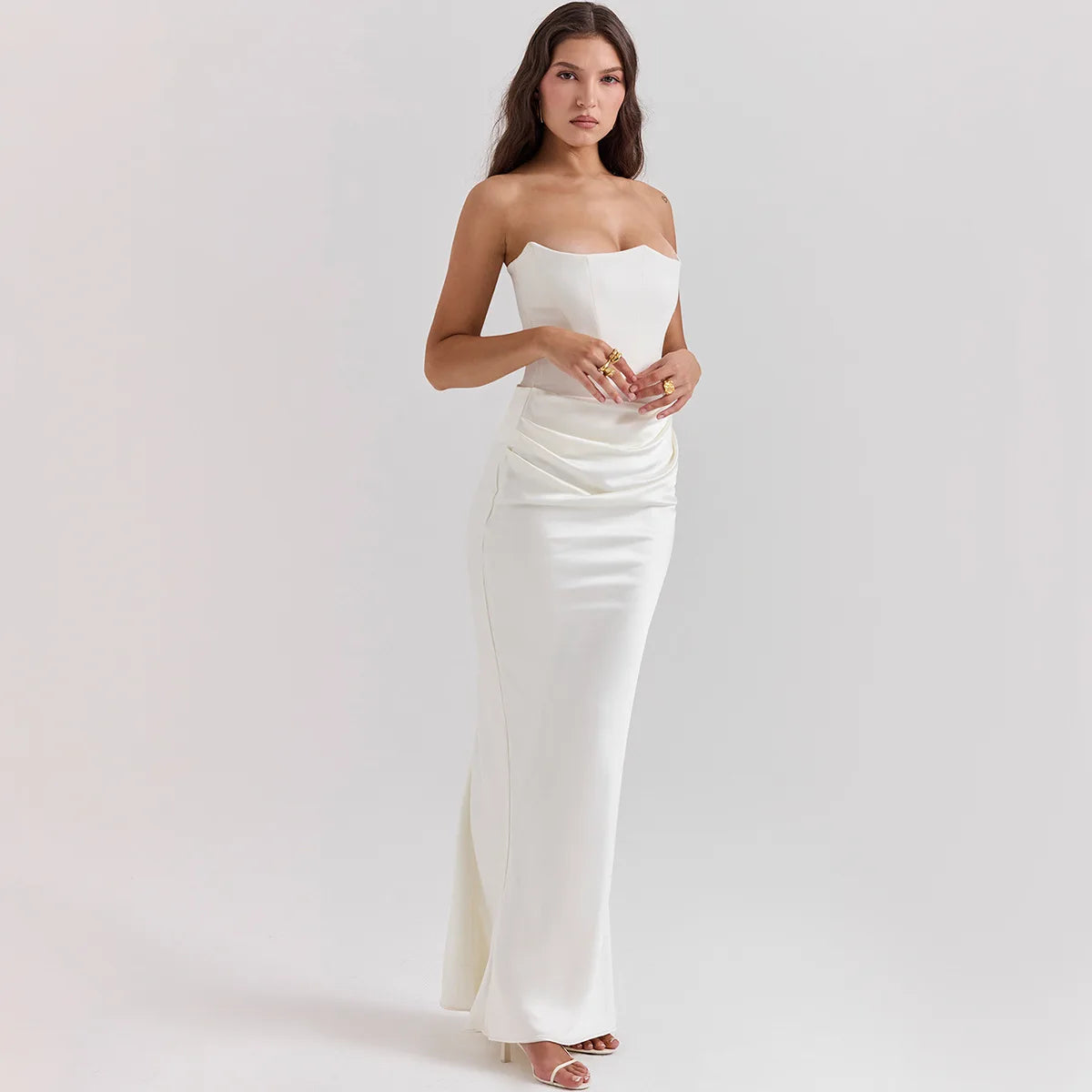 Satin Backless Bodycon Party Dress VestiVogue