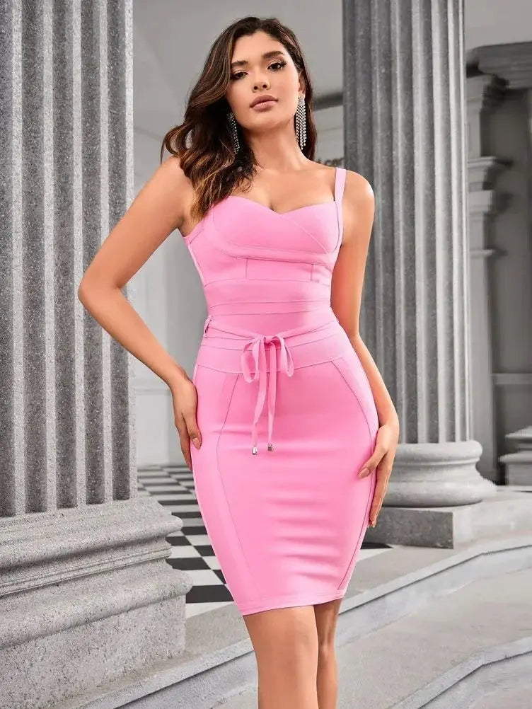 Evening Bandage dress with straps VestiVogue