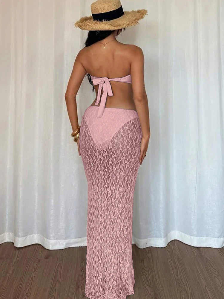 Strapless Starfish Two-Piece Beach Set VestiVogue