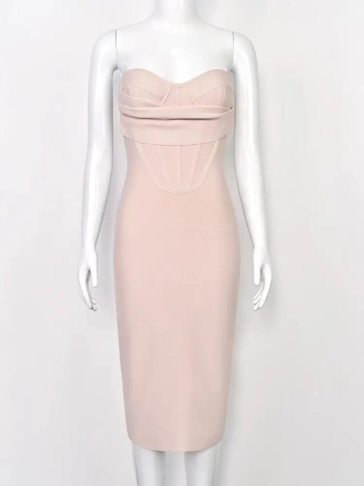 Sexy Red Strapless Bandage Dress