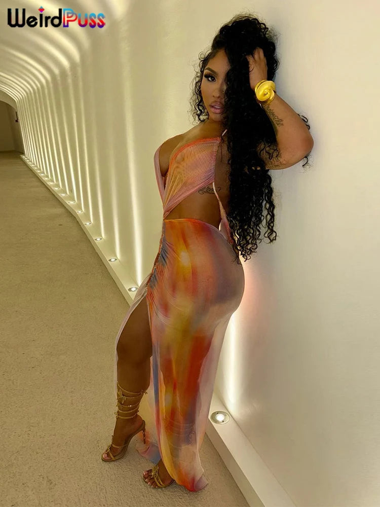 Irregular Ruched Ankle-Length Dress VestiVogue