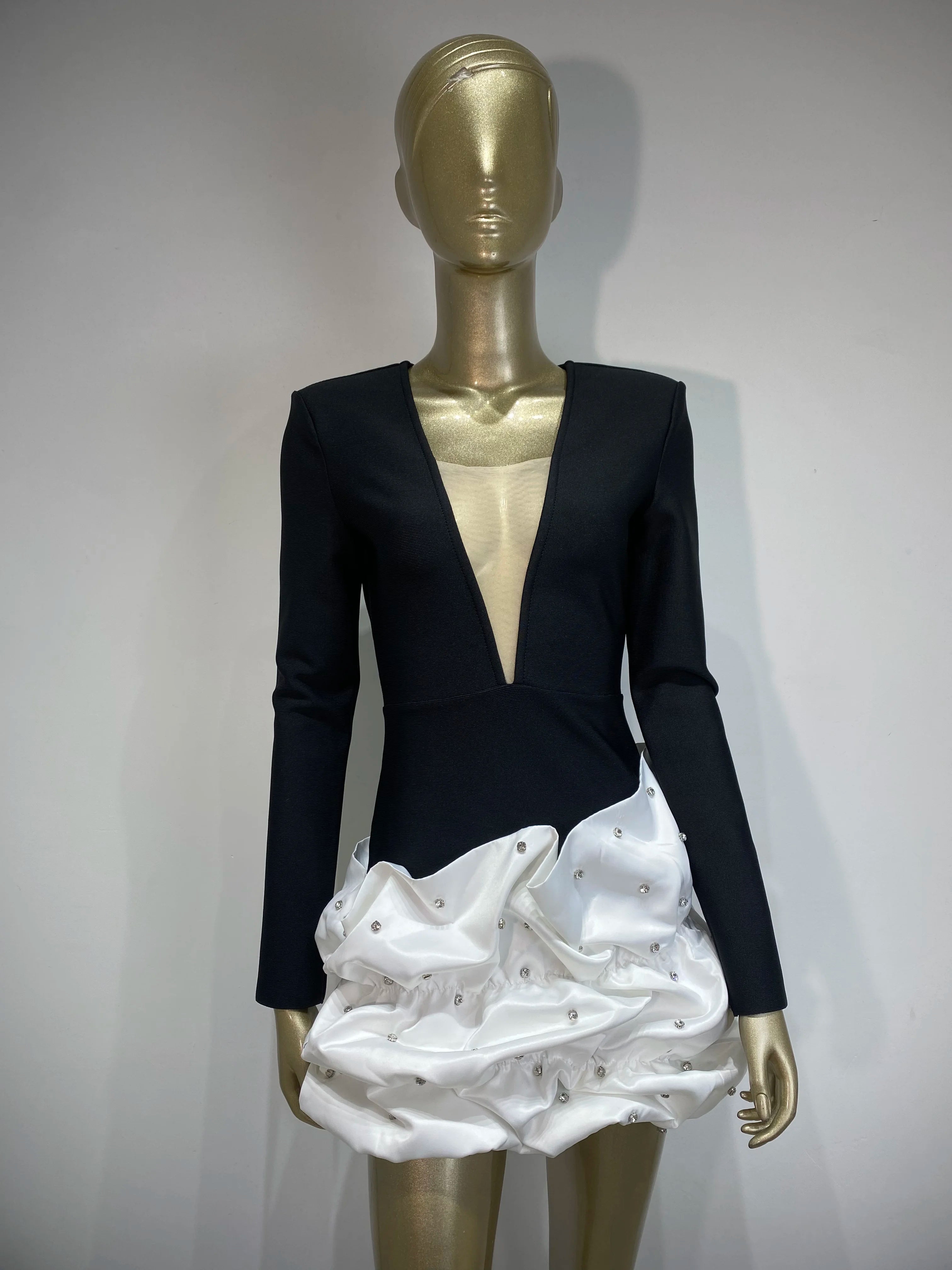 Long Sleeve prom mini Dress VestiVogue