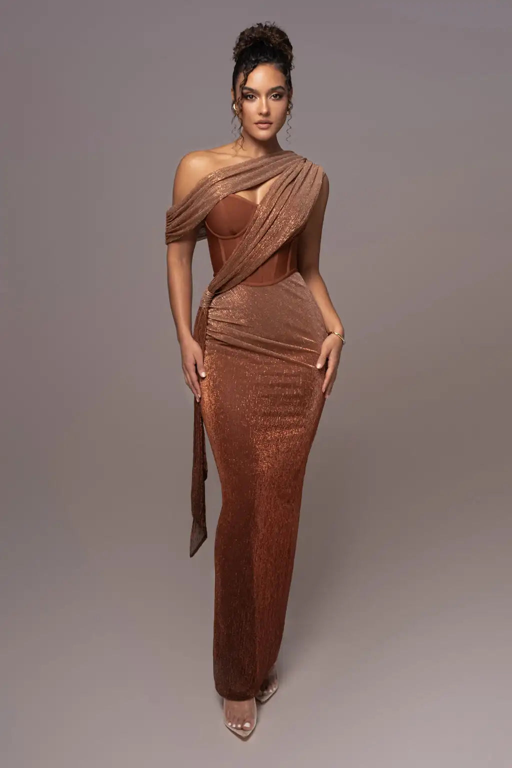 One Shoulder Bandage Evening Dress VestiVogue