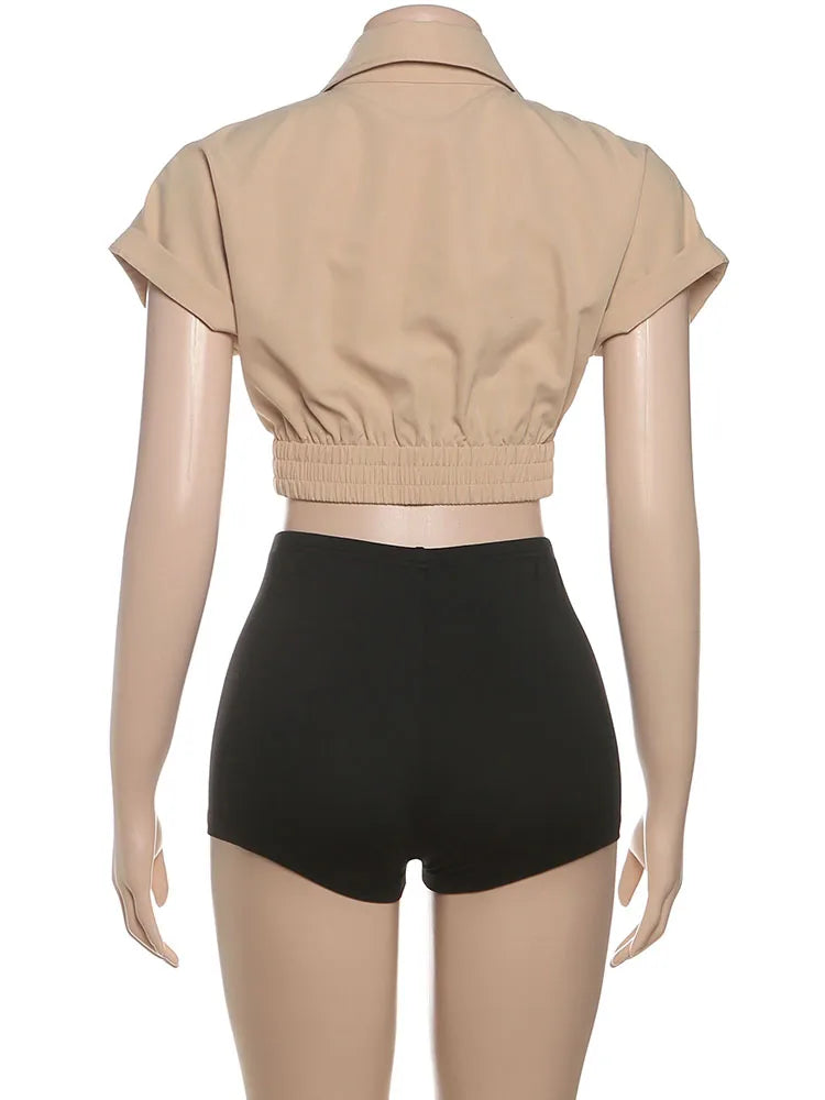 Casual Women’s 2-Piece Tracksuit: Tank Top & Tight Shorts VestiVogue