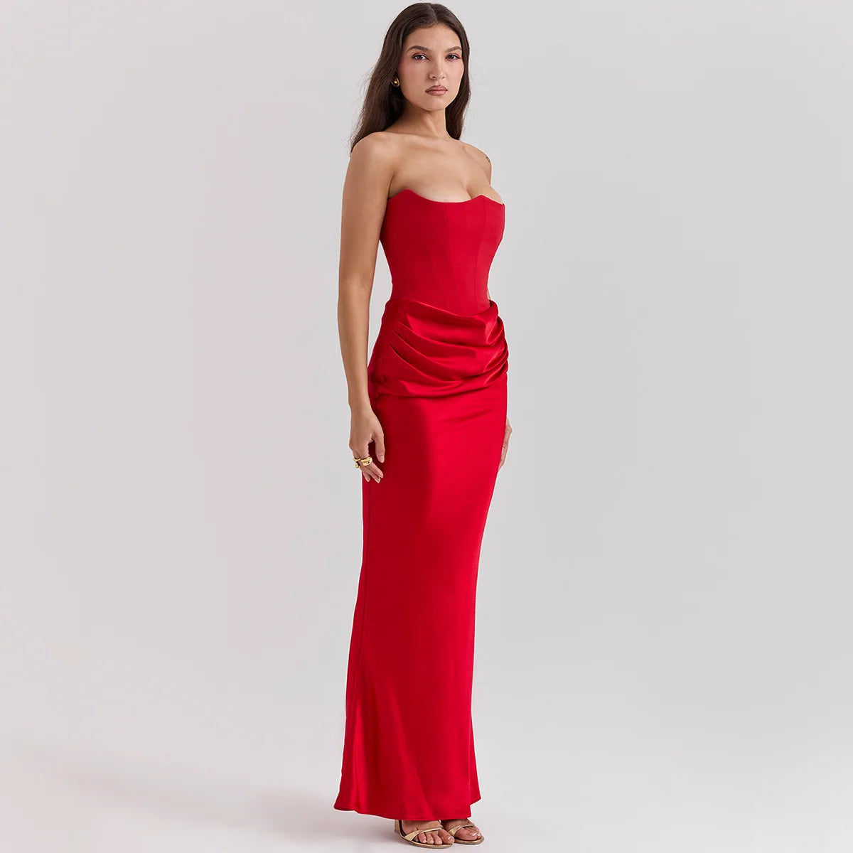 Satin Backless Bodycon Party Dress VestiVogue