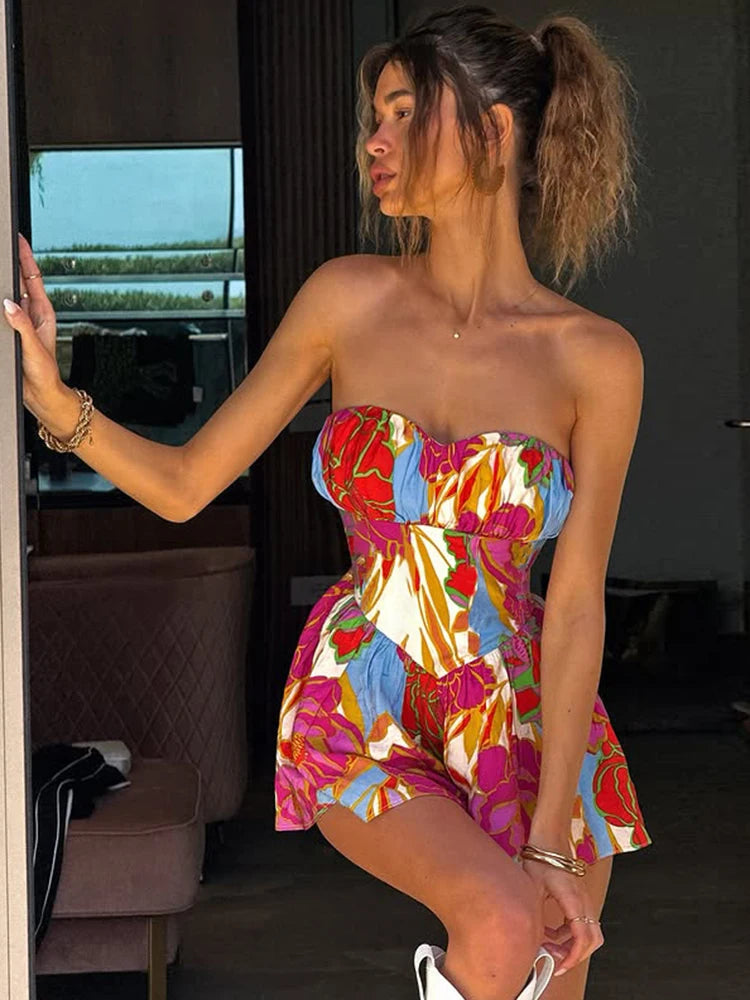 Colourful Backless Mini Dress VestiVogue