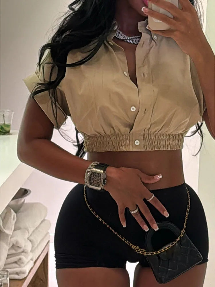 Casual Women’s 2-Piece Tracksuit: Tank Top & Tight Shorts VestiVogue