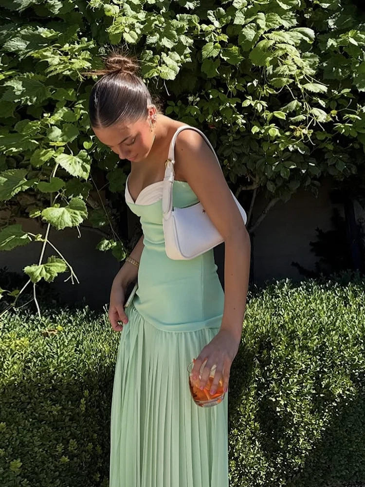 Patchwork Strapless Bodycon Dress VestiVogue