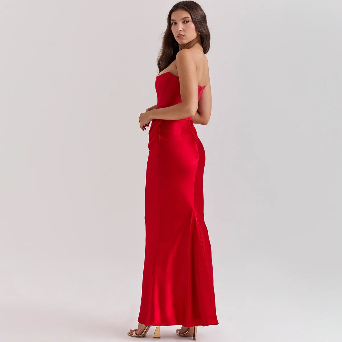 Satin Backless Bodycon Party Dress VestiVogue