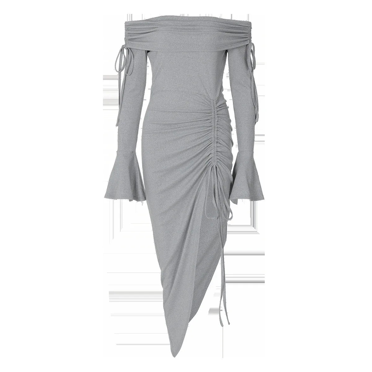 Elegant Lace-Up Sheath Dress