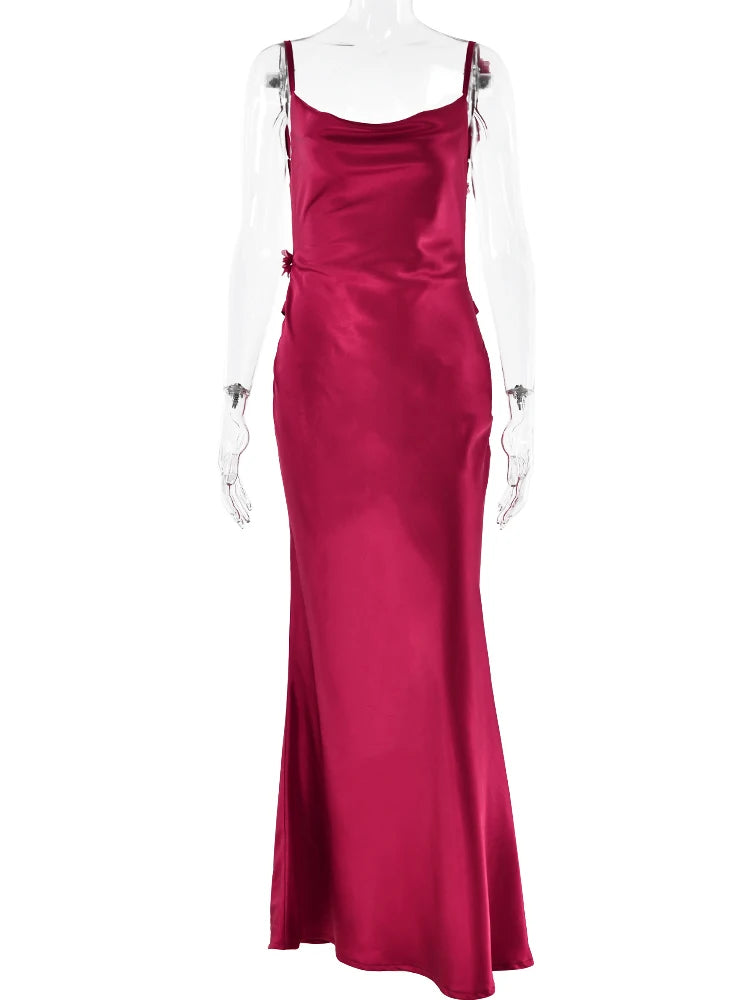 Bridesmaids Backless Flower Dress