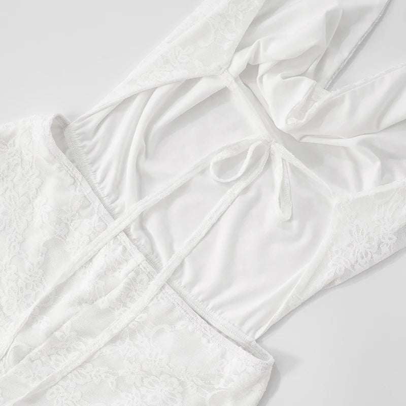 Luxe Lace Patchwork Backless Jumpsuit VestiVogue