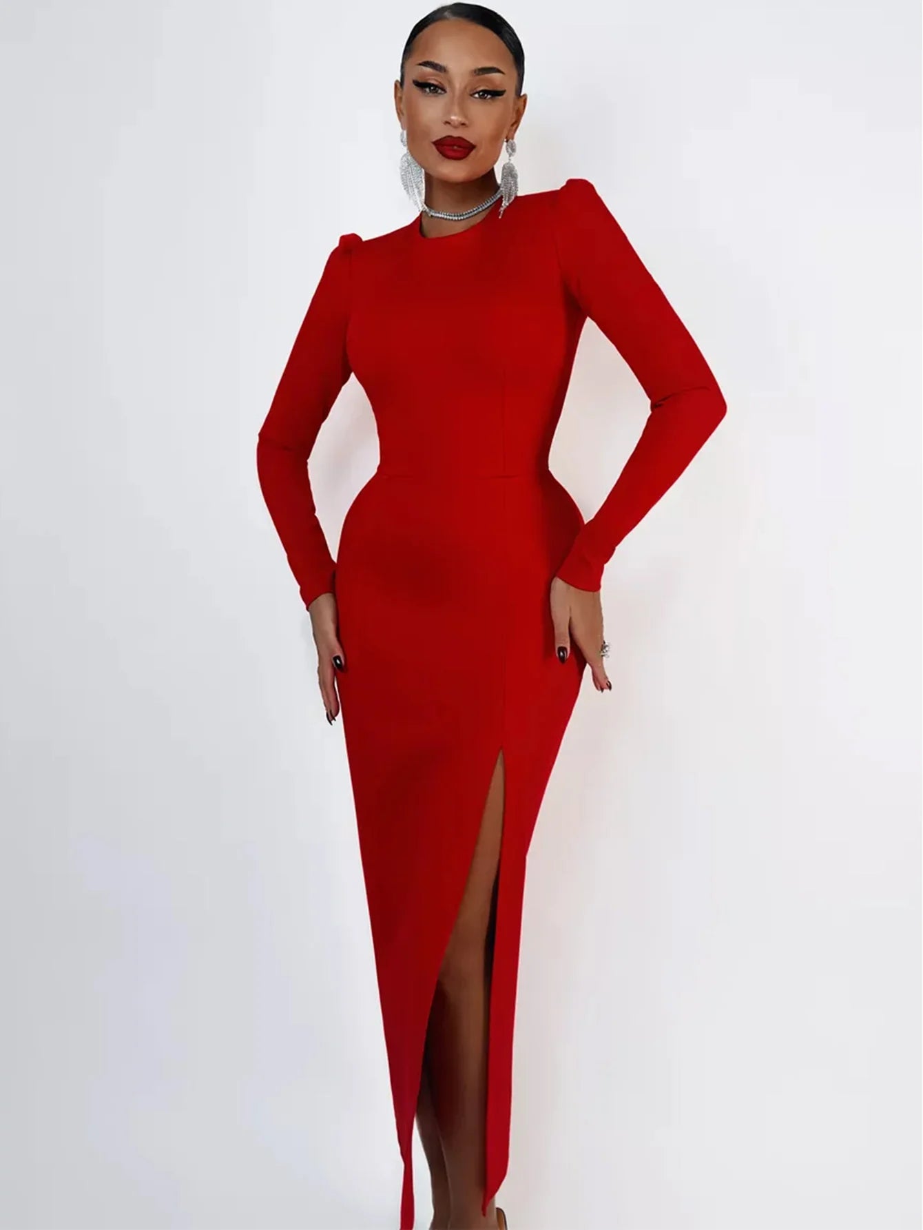 Red Bodycon Bandage Dress VestiVogue