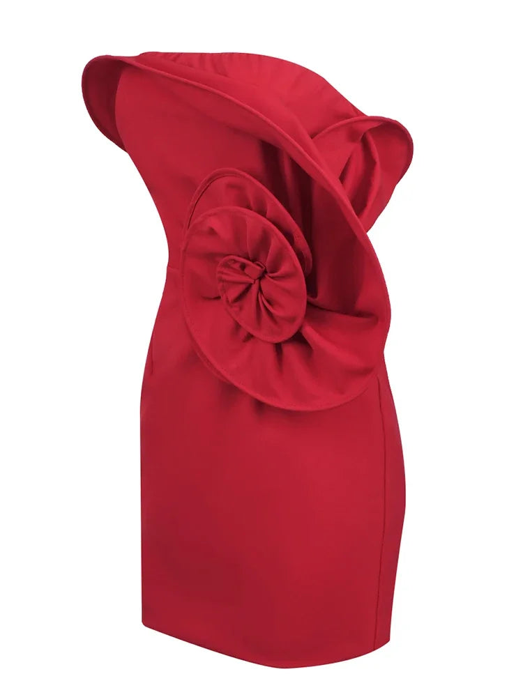 Floral Temptation Strapless Mini Dress VestiVogue