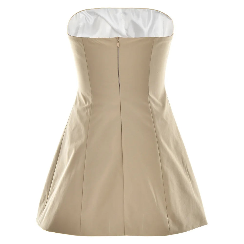 Chic A-Line Off-Shoulder Mini Dress VestiVogue