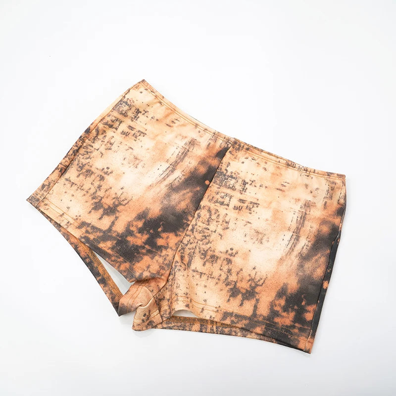 Vintage Chic Two-Piece Zip Top and Shorts Set VestiVogue