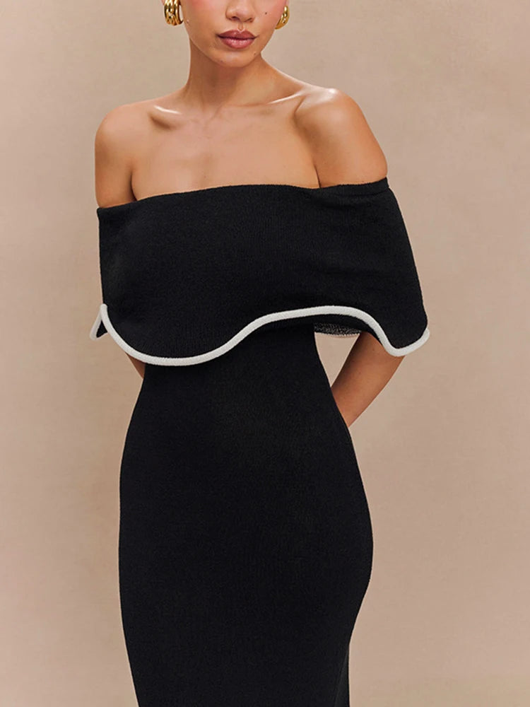 Ruffle Strapless Backless Dress Off-Shoulder Dress VestiVogue