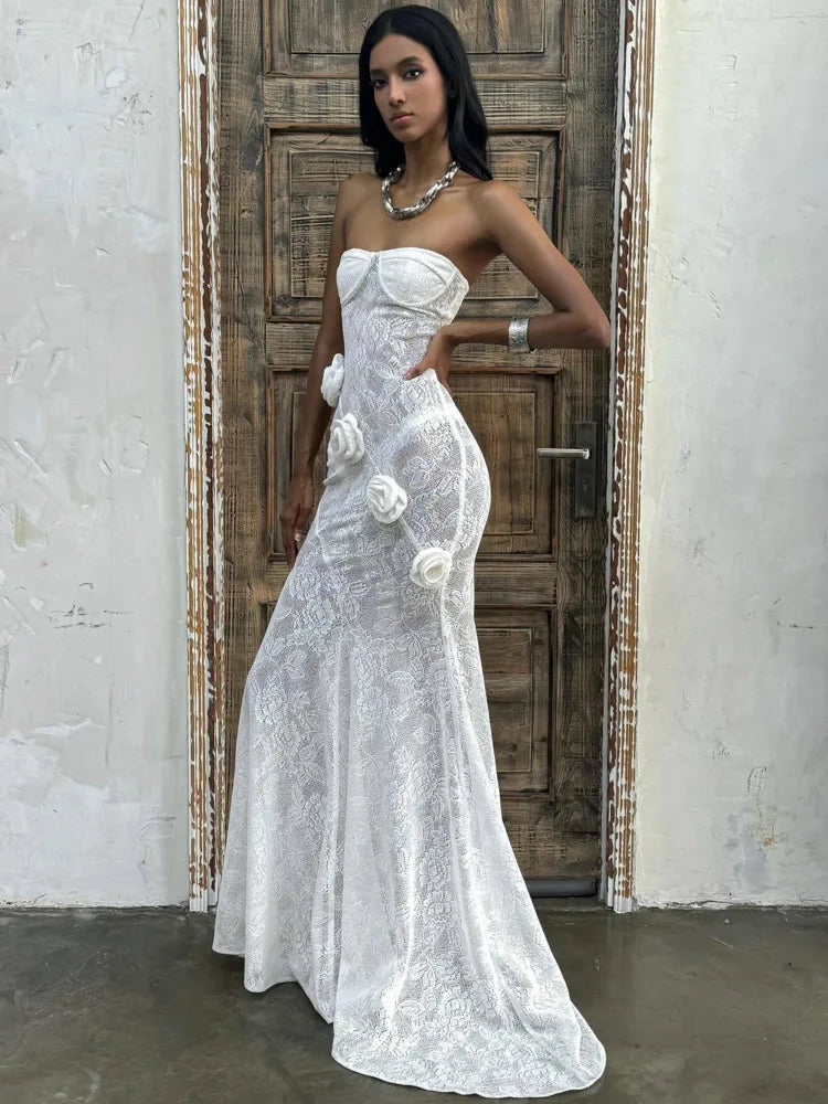 Lace Patchwork Backless Bodycon Dress VestiVogue