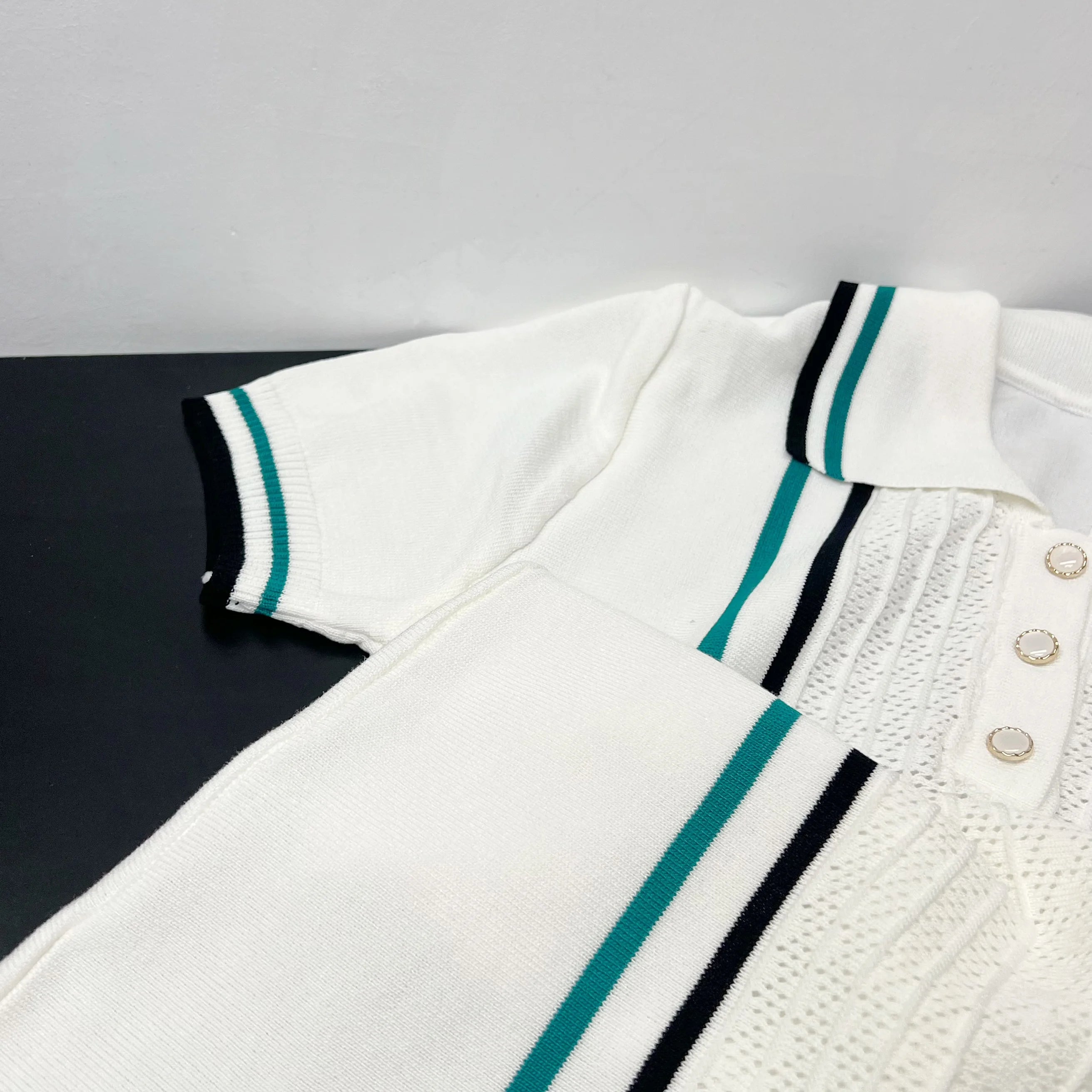 Chic Knitted Mini Dress with Ruffled Turn-Down Collar VestiVogue