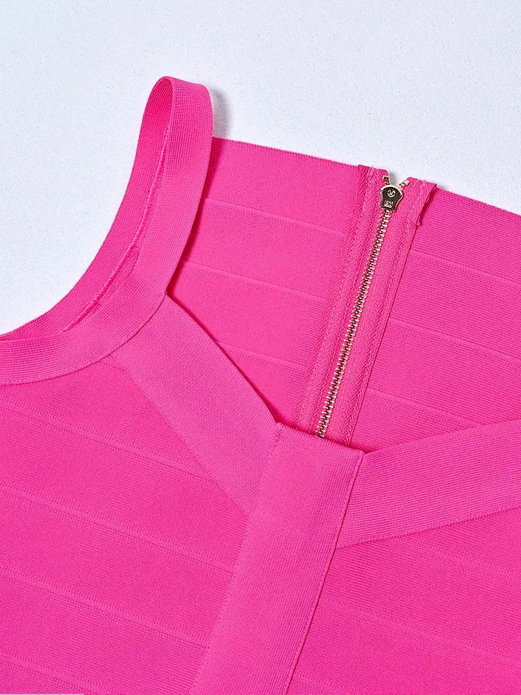 Rosa Pink Bandage Bodycon Set VestiVogue