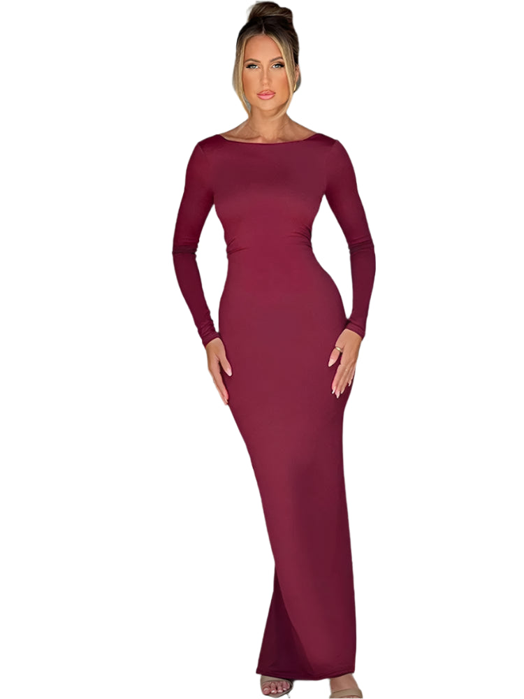 Backless Bodycon Maxi Dress VestiVogue