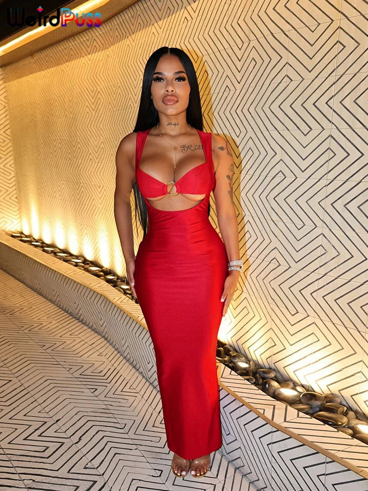 Backless Hollow Bodycon Party Dress VestiVogue