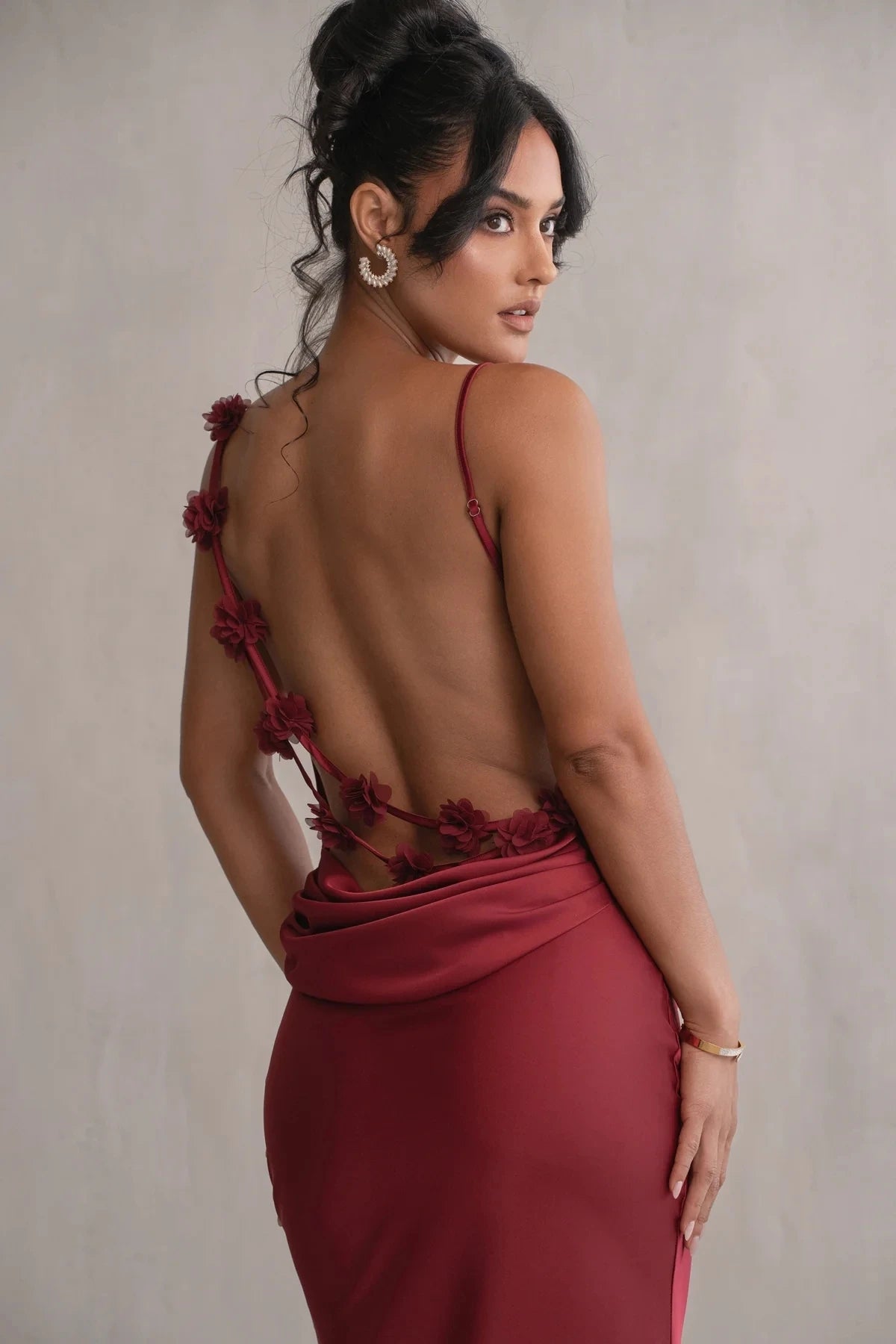 Bridesmaids Backless Flower Dress