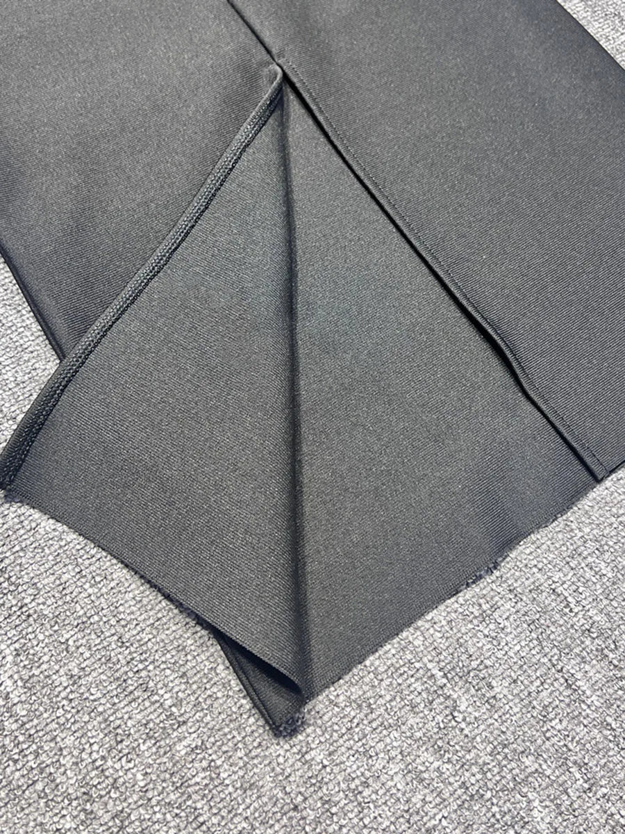 Dazzling Diamante Mesh Bandage Maxi Dress VestiVogue