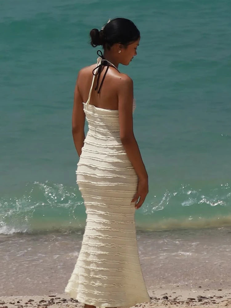 Elegant Bohemian Sleeveless Ankle-Length Dress VestiVogue