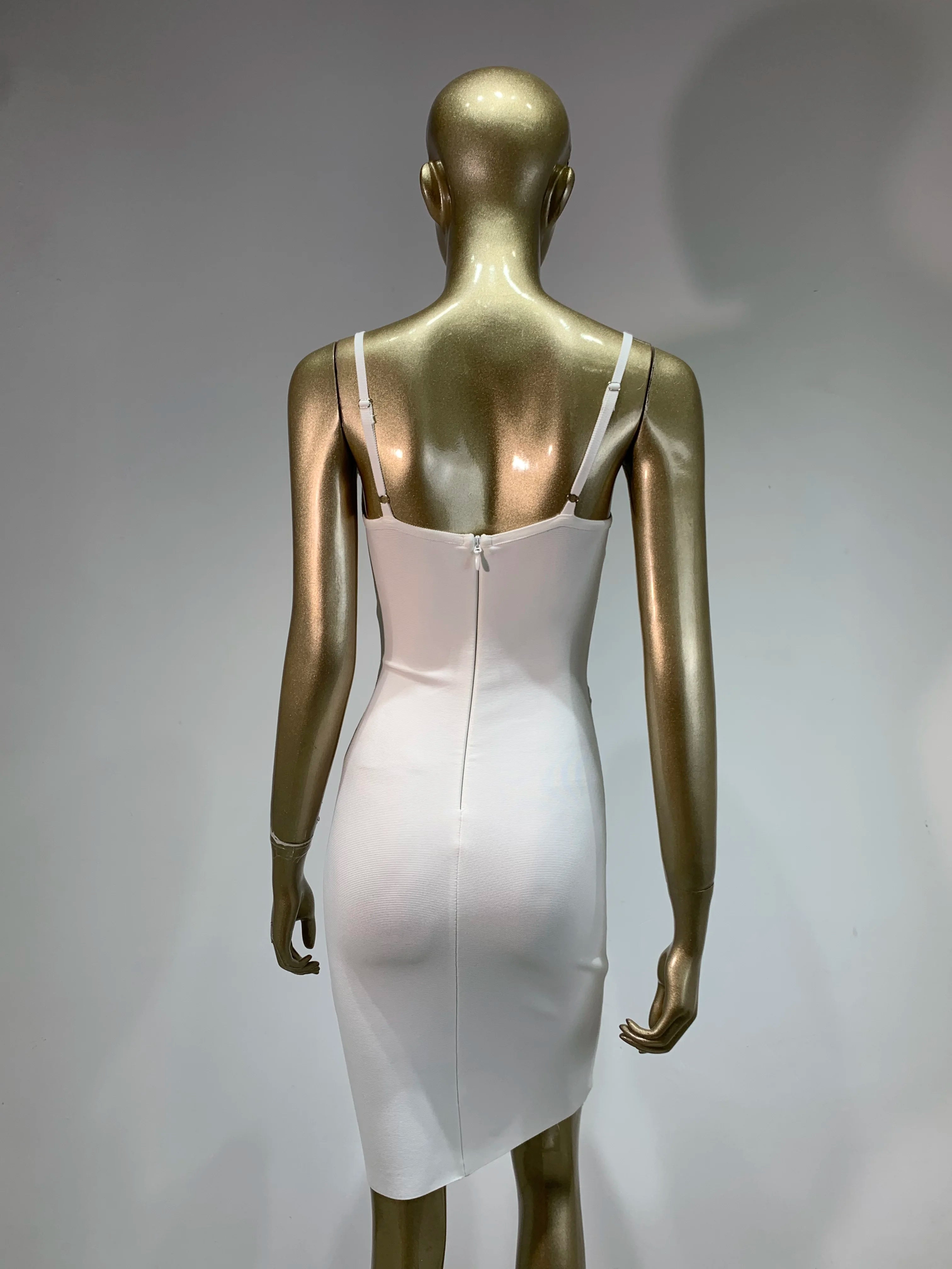 Diamante Backless Sleeveless Mini Bodycon Dress VestiVogue