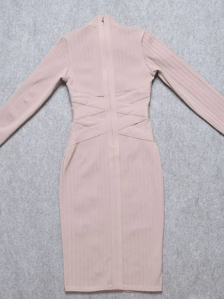 Turtleneck Bandage Dress VestiVogue