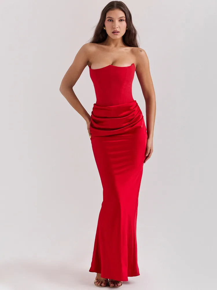 Satin Backless Bodycon Party Dress VestiVogue