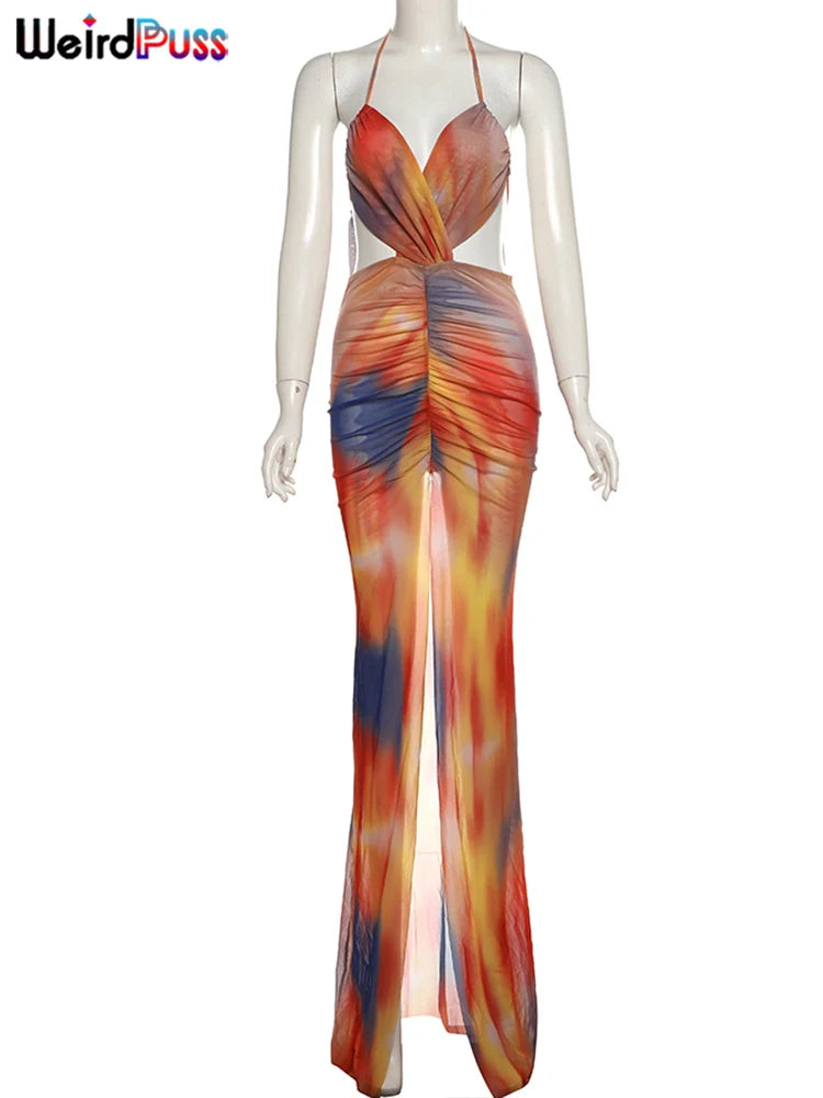 Irregular Ruched Ankle-Length Dress VestiVogue