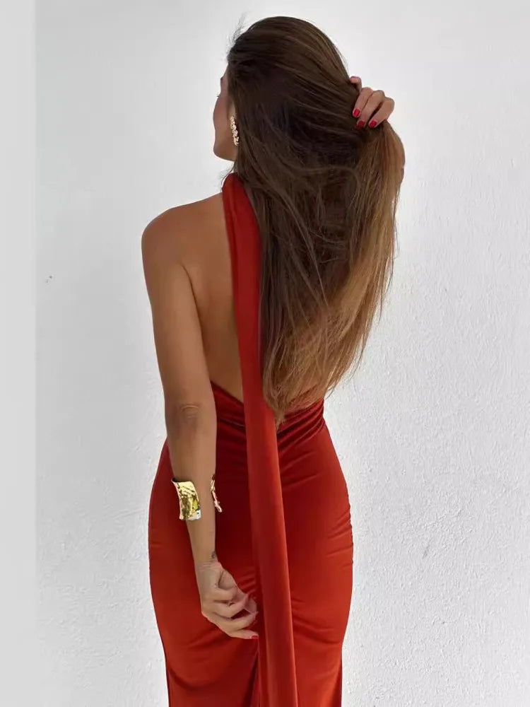Elegant Backless Summer Dress VestiVogue